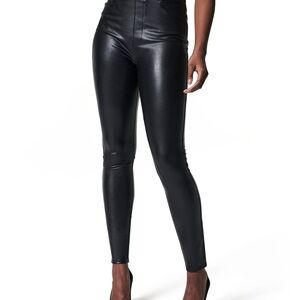 SPANX Black Faux Leather Skinny Pants